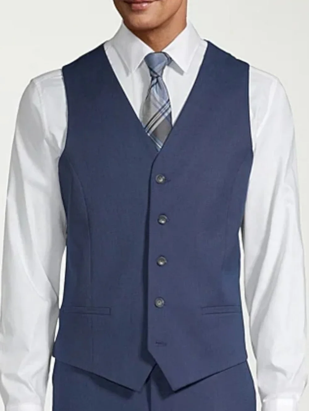 J. FERRAR Men's Navy Dress Vest - Rich Navy Blue sz M